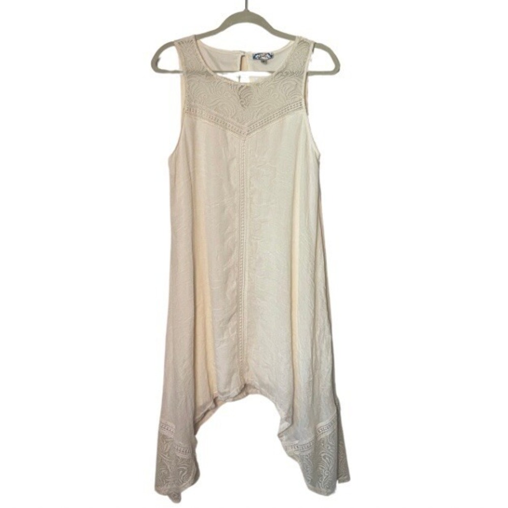 j gee white Lacy boho summer festival dress Size Medium‎